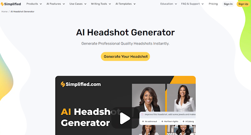 Simplified AI Headshot Generator